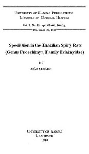 [Gutenberg 42720] • Speciation in the Brazilian Spiny Rats